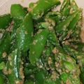 dentalako's cooksnap of when they made スナップえんどうのごま和え.