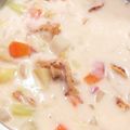 Kobutaros's cooksnap of when they made ほたてのチャウダー　河内長野市学校給食.