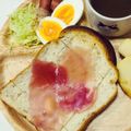choco831's cooksnap of when they made 食パンアレンジ・ハチミツ＆チーズ＆生ハム.