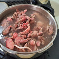 ｸﾏﾘｴ's cooksnap of when they made 圧力鍋でとろとろ牛すじ肉（下処理方法）.