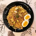 MWRL8D☆'s cooksnap of when they made ワンポットパスタ♪甘辛すき焼き風.