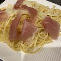 〜遊馬子〜's cooksnap of when they made 簡単 濃厚生ハムのクリームスパゲッティ.