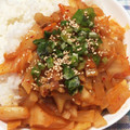 ほあちん's cooksnap of when they made ＊大根と豚肉のキムチ炒め煮＊.
