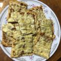 ponpocojp's cooksnap of when they made うまぁ～☆お揚げで味噌納豆の和風マヨピザ.