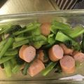 クックOIWQTH☆'s cooksnap of when they made ソーセージと小松菜のサラダエレガンス炒め.