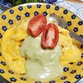 晩ごはん迷子's cooksnap of when they made ふわとろ～♡アボカドソースのオムライス♡.