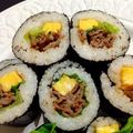 ひろここ☆'s cooksnap of when they made 焼肉のたれで！キンパ風太巻き.