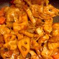 taidaim's cooksnap of when they made 季節野菜＊レンコンと豚肉の甘酢あん.