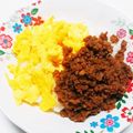 625太輔♡♡♡'s cooksnap of when they made 簡単♥♡鶏そぼろ丼（すき焼きのたれ味）.