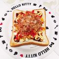 めいめい☆☆☆'s cooksnap of when they made 茹で卵のお好み焼トースト.