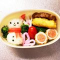 Chaaa_room's cooksnap of when they made クリスマス 簡単 キャラ弁＊雪だるま.