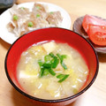Mei＊☆'s cooksnap of when they made ★厚揚げと白菜のお味噌汁★.