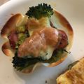 hakomiyako's cooksnap of when they made 餃子カップでマヨチーズウインナー☆お弁当.