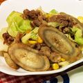 banbonmama's cooksnap of when they made 学校給食の牛肉とごぼうのソテー✽.
