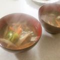きらり流れ星's cooksnap of when they made 野菜たっぷりかしわ汁.