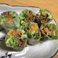 Mi〜ちゃん's cooksnap of when they made 残りものでOK!ひき肉の簡単生春巻き.