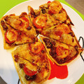 ipyons's cooksnap of when they made しらすと納豆の揚げピザ.