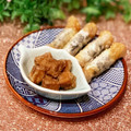 なつき☆ミ's cooksnap of when they made 簡単おつまみ♪チーズかまぼこのり巻き揚げ.
