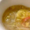 MULA's cooksnap of when they made 残ったカニかまで☆ふんわり白菜中華スープ.
