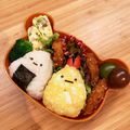 たかぱんだ's cooksnap of when they made キャラ弁☆そっくりエビフライおにぎり弁当.