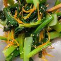 manikey's cooksnap of when they made 小松菜と人参のナムル.