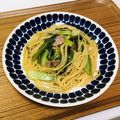Asato★'s cooksnap of when they made ★☆小松菜とベーコンの和風パスタ☆★.