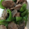 お願いひつじ's cooksnap of when they made 簡単!砂肝とピーマンの炒め.