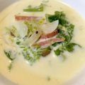 ばたみそーぱん☆'s cooksnap of when they made 菜の花としめじのミルクスープ.