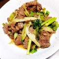 ひなたのねこやなぎ's cooksnap of when they made セロリと牛肉の炒め物.