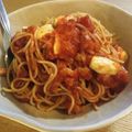 ◯白玉◯'s cooksnap of when they made モッツァレラと濃厚トマトソースのパスタ.