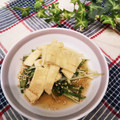 4児男子母さんの台所's cooksnap of when they made 簡単5分！サクサク油揚げと水菜ごま油炒め.