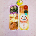 みかかめ's cooksnap of when they made まん丸雪だるまのお弁当☆幼稚園　3歳.