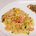 happy_children's cooksnap of when they made 海老とほうれん草のガーリック炒飯.