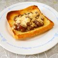 ＠迷子＠'s cooksnap of when they made 金時豆ときなこのトースト*.