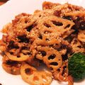 himhima72's cooksnap of when they made レンコンと豚肉の甘辛ゴマ炒め.