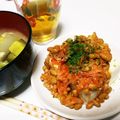 夕湖★'s cooksnap of when they made 2分で出来ちゃう♪キムチ納豆豆腐.