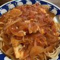 chihilow's cooksnap of when they made 辛ウマッ✪真夜中のスパゲッティ✪.