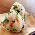 ちゃちゃまる26's cooksnap of when they made 春菊×桜えびのわさび風味のおにぎり.