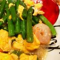 vinavina's cooksnap of when they made ひな祭りに♪海老といんげんのふんわり卵.