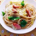 umi☆neco's cooksnap of when they made 簡単♪きゃべつとウィンナーのスパゲッティ.
