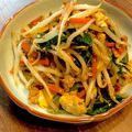 ばたみそーぱん☆'s cooksnap of when they made ほうれん草とひき肉のビビンバ風ピリ辛炒め.