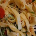 れそそ's cooksnap of when they made 水菜と鮭とトマトのオイルパスタ.