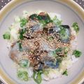 クックM67KM5☆'s cooksnap of when they made サバ味噌缶とネギのチーズ丼.