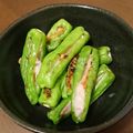 よすこ３'s cooksnap of when they made ししとうのベーコンチーズ焼き.