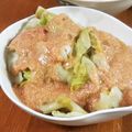 低カロ探検隊's cooksnap of when they made レタスのめんたいこあんかけ.