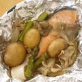 ぱんだーけいちゃん's cooksnap of when they made 新じゃがと鮭のホイル焼き.