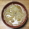 おはなすき's cooksnap of when they made いつもあなたと モヤシ炒め味噌汁.