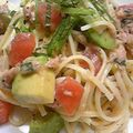 kaokaos's cooksnap of when they made トマトとツナとアボカドの冷製パスタ.