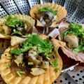 カフェ店員M子's cooksnap of when they made 大蒜風味の中華春雨ホタテ蒸し.