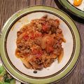kaorin1117's cooksnap of when they made きのこと牛コマ肉の赤ワイントマト煮込み.